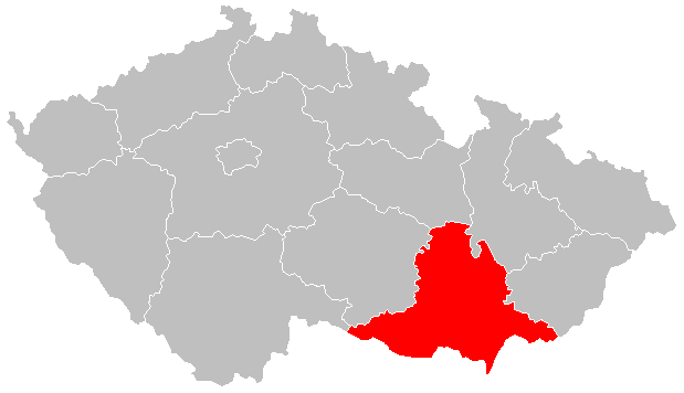 Jihomoravský kraj - mapa