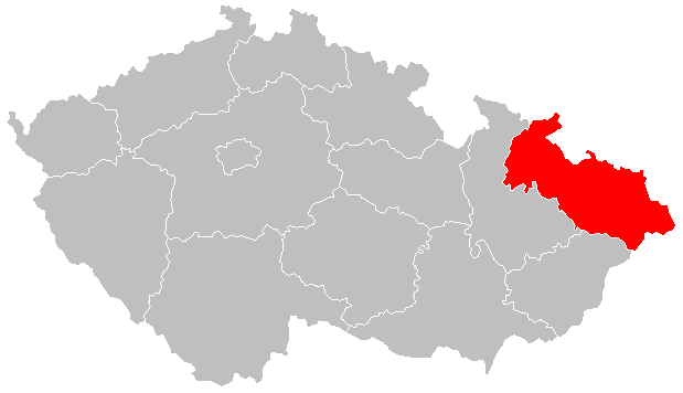 Moravskoslezský kraj - mapa