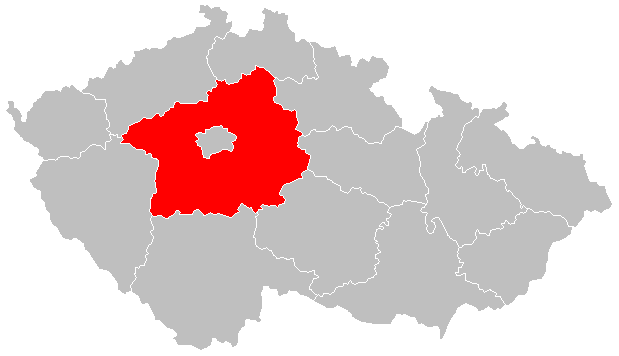 Středočeský kraj - mapa