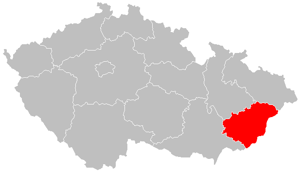 Zlínský kraj - mapa